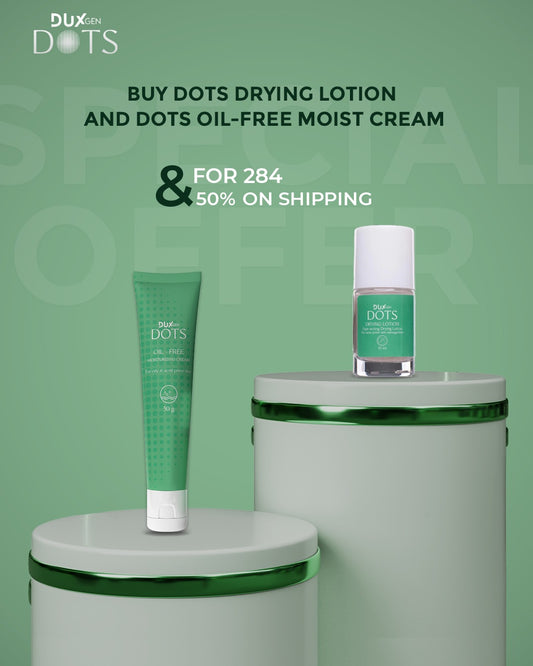 Dots Drying Lotion and Oil-Free Moist Cream Bundle